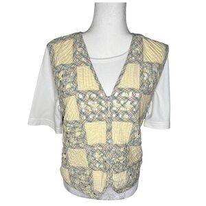 Vintage Quilted Vest/Tee Short Sleeve